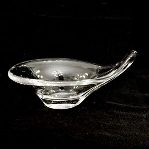 Mid-Century Modern Handmade Nancy Daum Crystal Sculptural Bowl